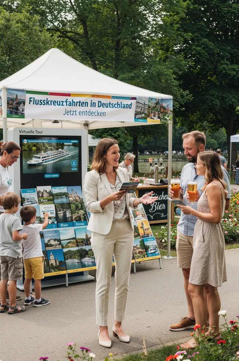 Koordinationszentrum für Flusskreuzfahrten mit Mitarbeitern bei der Offline-Buchung und Paketzusammenstellung
